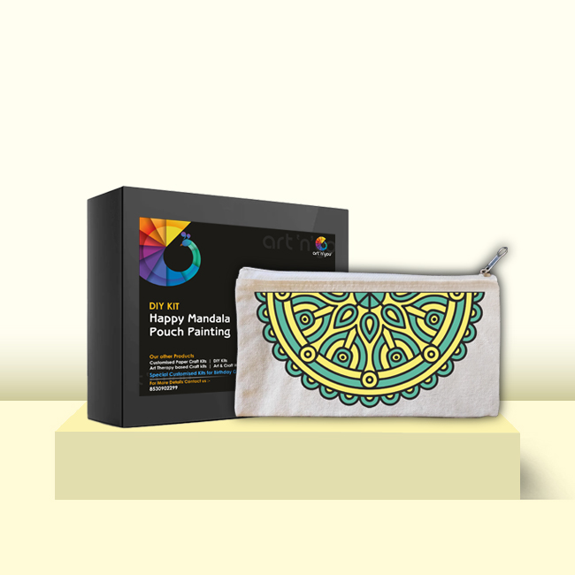 Happy Mandala Pouch Painting 