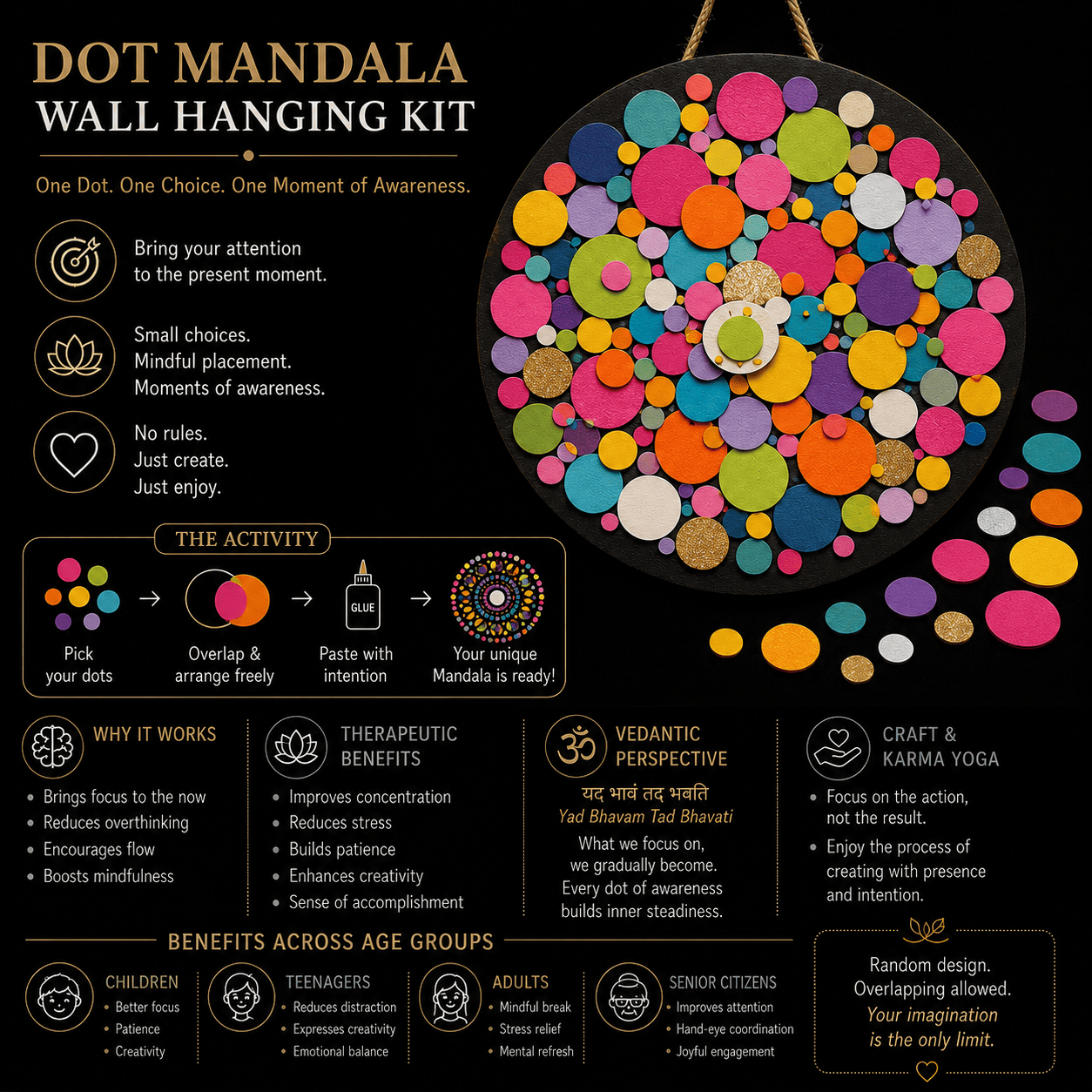 Dot Mandala Wall Hanging Kit 